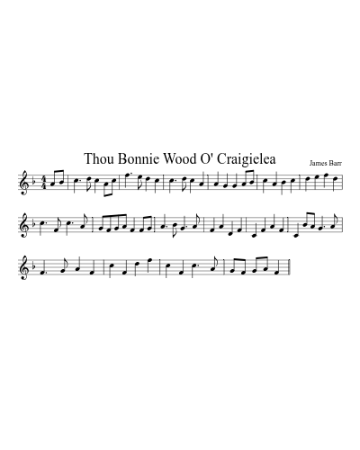 Thou Bonnie Wood O' Craigielea