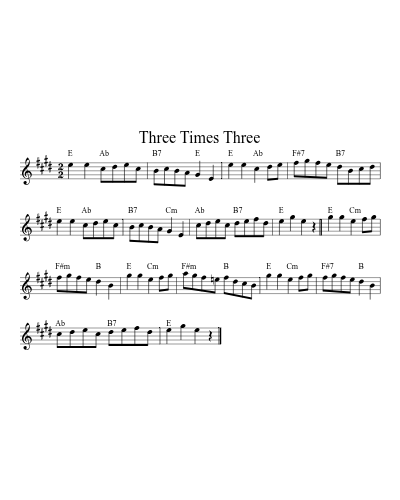 Three Times Three (Version 3)