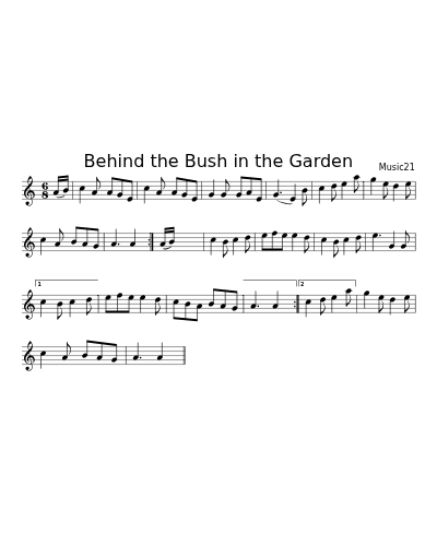 Behind the bush in the garden (Version 2)