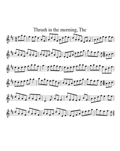 Thrush in the morning, The