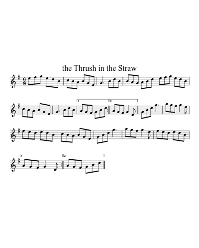 the Thrush in the Straw sheet music preview