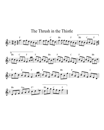 The Thrush in the Thistle sheet music preview