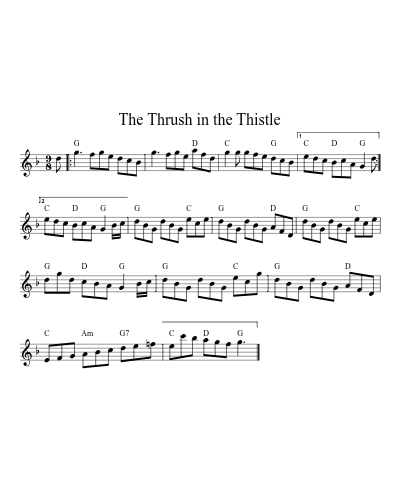 The Thrush in the Thistle (Version 3) sheet music preview