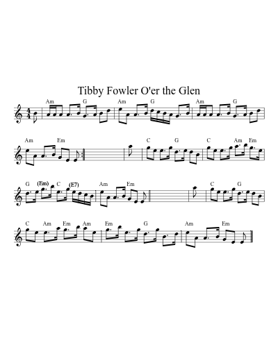 Tibby Fowler O'er the Glen (Version 2) preview