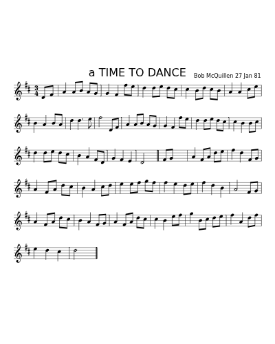 a TIME TO DANCE (Time To Dance)