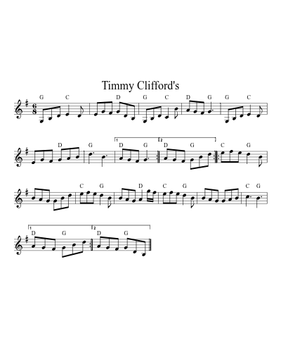 Timmy Clifford's (Version 9) sheet music preview