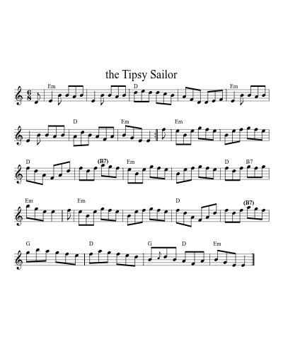 the Tipsy Sailor (Version 6)