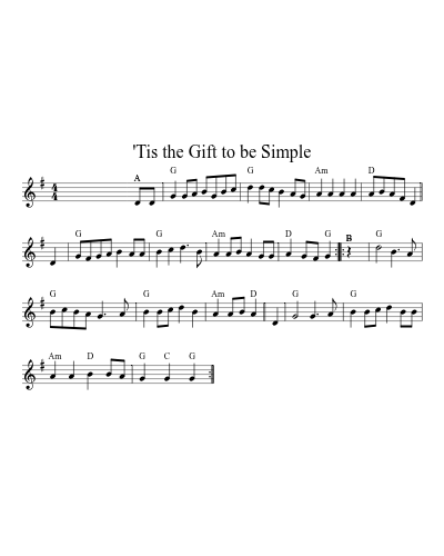 'Tis the Gift to be Simple (Version 4)