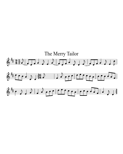 The Merry Tailor sheet music preview