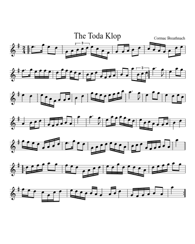 The Toda Klop sheet music preview