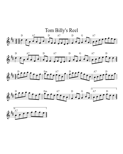 Tom Billy's Reel (Version 3)