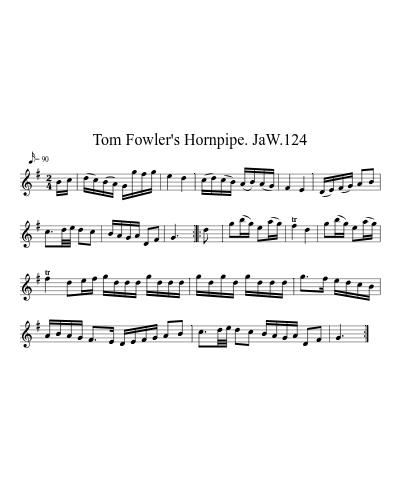 Tom Fowler's Hornpipe. JaW.124