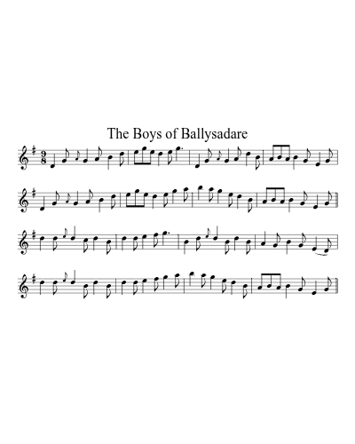 The Boys of Ballysadare sheet music preview