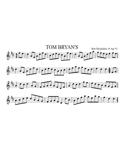 TOM BRYAN'S (Version 2)