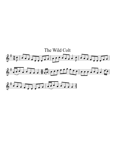 The Wild Colt sheet music preview