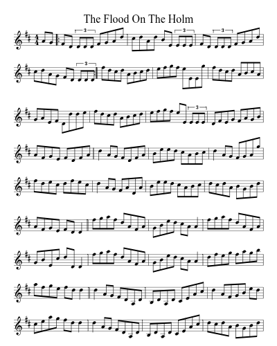 The Flood On The Holm sheet music preview