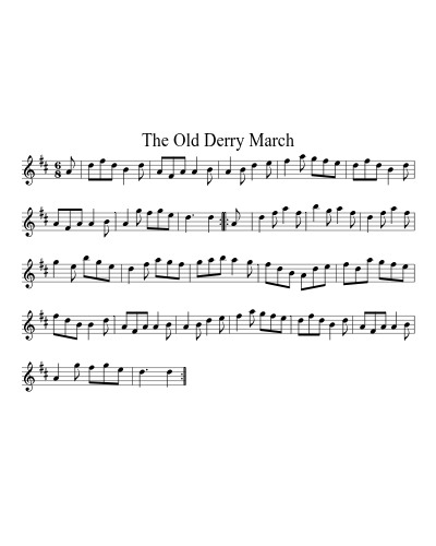 The Old Derry March sheet music preview