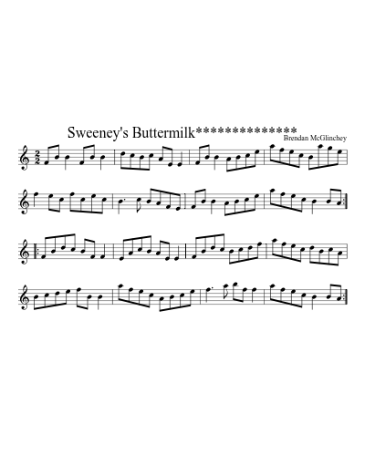 Sweeney's Buttermilk**************