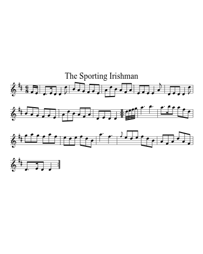 The Sporting Irishman sheet music preview