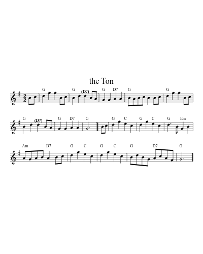 the Ton (Version 4) sheet music preview