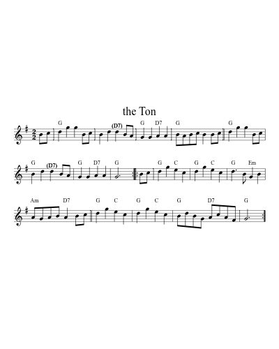 the Ton (Version 5) sheet music preview