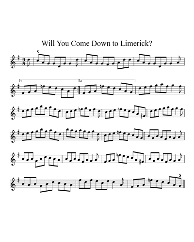 Will You Come Down to Limerick? (Version 3)