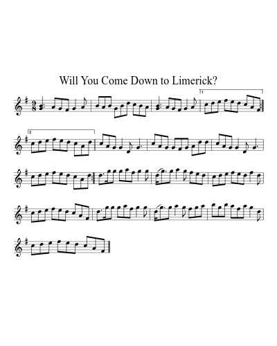 Will You Come Down to Limerick? (Version 4)