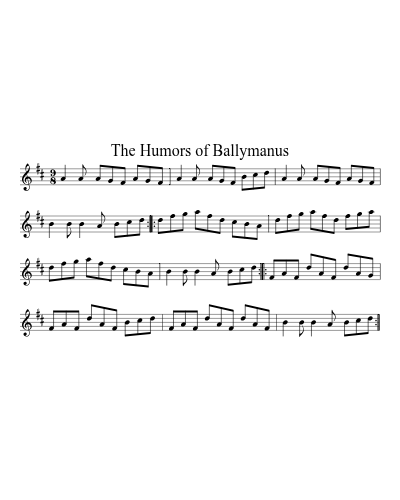 The Humors of Ballymanus sheet music preview