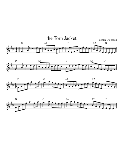 The Torn Jacket (Version 3) sheet music preview