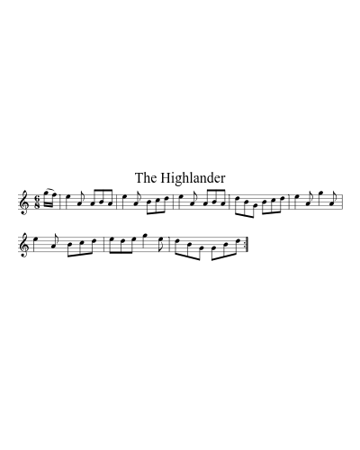 The highlander (Version 2) sheet music preview