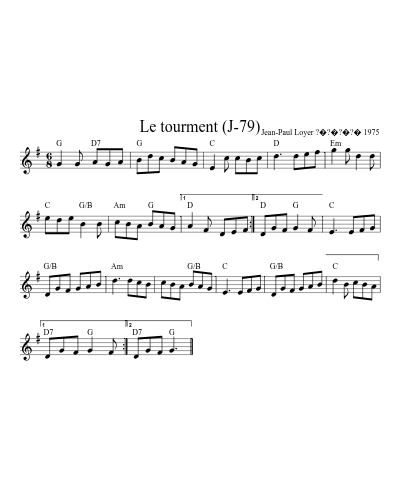 Le tourment (J-79) (Version 3)