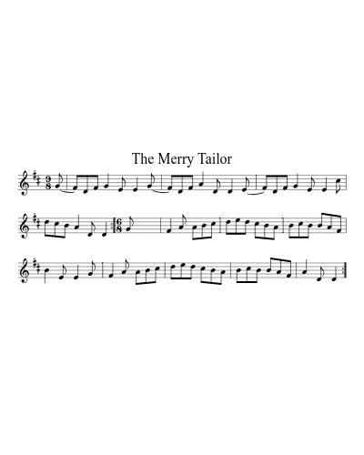 The Merry Tailor (Version 2) sheet music preview