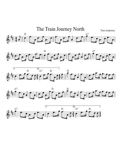 The Train Journey North (Version 2) sheet music preview