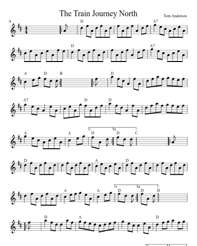 The Train Journey North (Version 8) sheet music preview