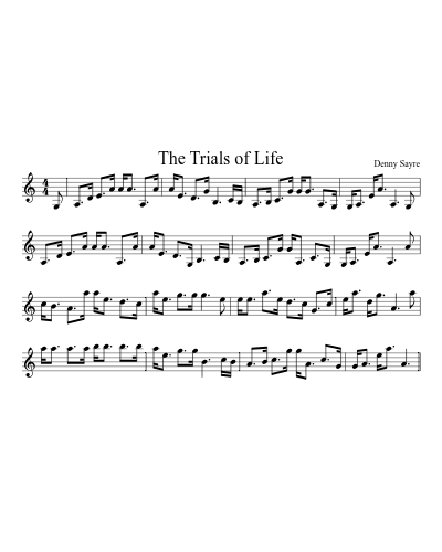The Trials of Life (Version 2) sheet music preview