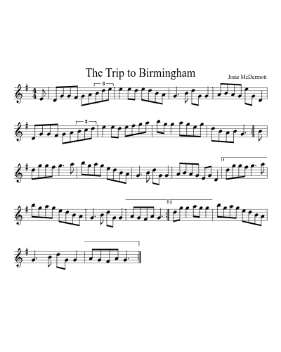 The Trip to Birmingham sheet music preview