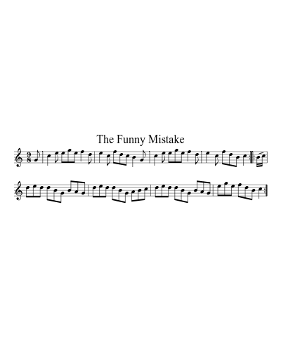 The Funny Mistake sheet music preview