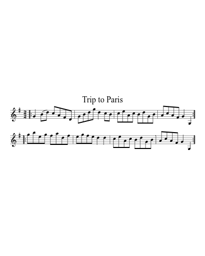 Trip to Paris sheet music preview