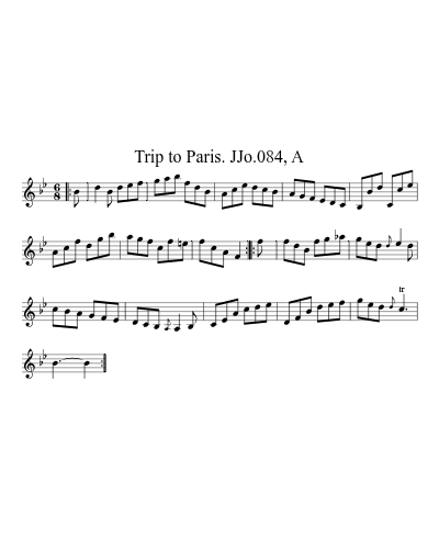 Trip to Paris. JJo.084, A sheet music preview