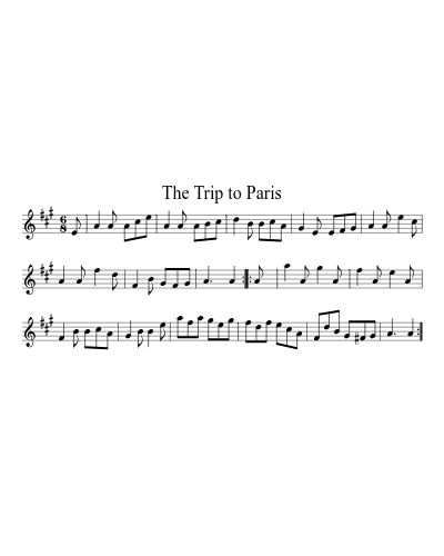 The Trip to Paris sheet music preview