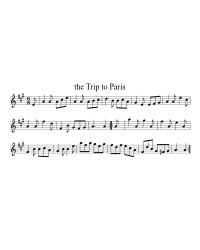The Trip to Paris (Version 2) sheet music preview