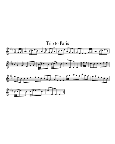 Trip to Paris (Version 5) sheet music preview