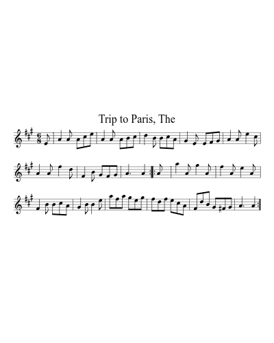 Trip to Paris, The (Version 2) sheet music preview
