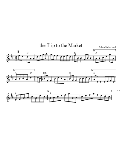 The Trip To The Market (Version 2) sheet music preview