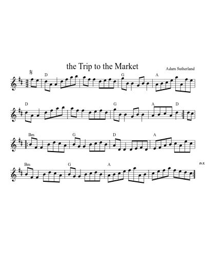 The Trip To The Market (Version 3) sheet music preview