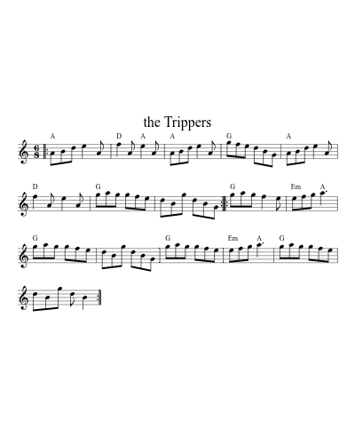 the Trippers sheet music preview