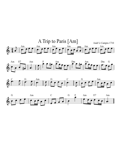 a Trip to Paris    [Am] (Trips To Paris)