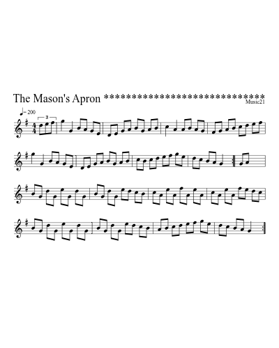 The Mason's Apron ***************************** preview
