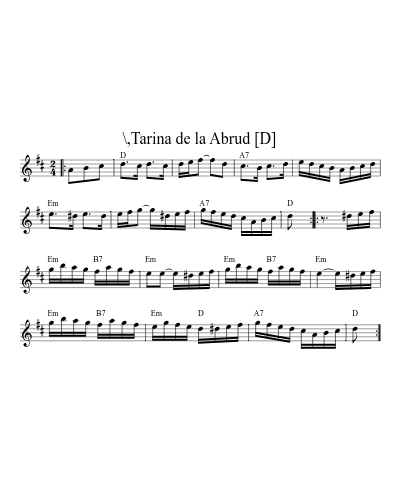 \,Tarina de la Abrud [D]