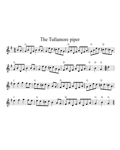 The Tullamore piper (Version 3) sheet music preview